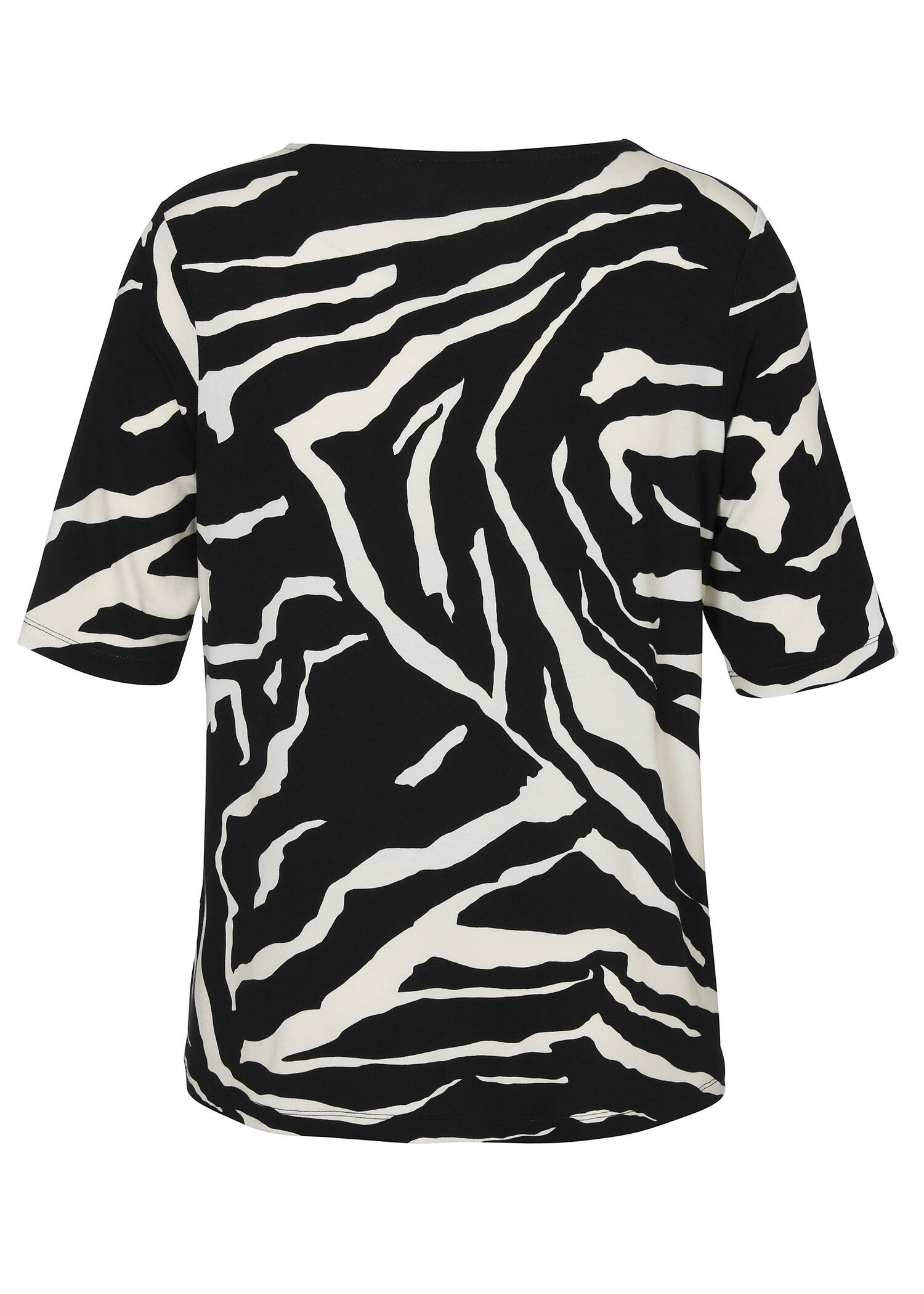 Leicht ausgestelltes Animal Print T-Shirt Zebra / 