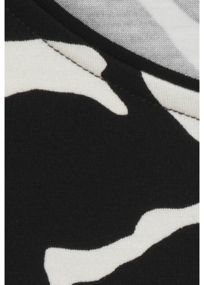 Leicht ausgestelltes Animal Print T-Shirt Zebra / 