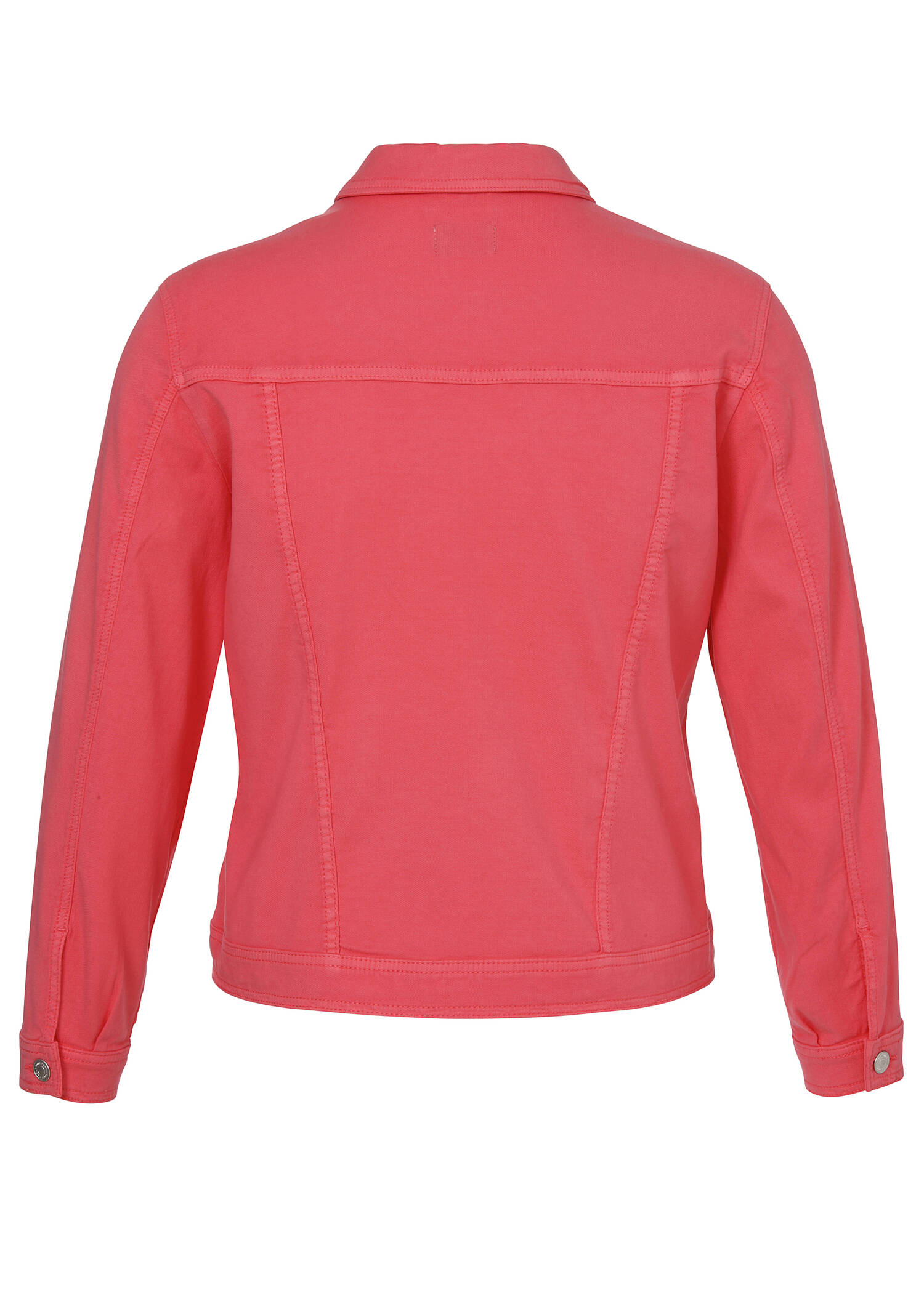 Farbige Jeansjacke mit modischem Crash-Effekt /