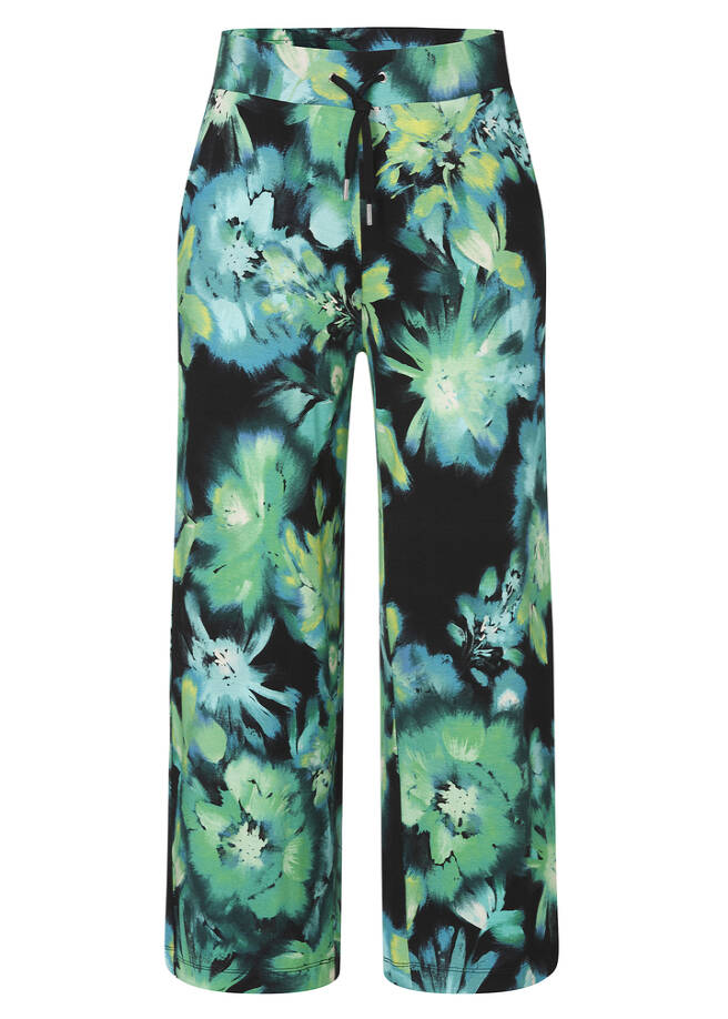 Modische Jersey Schlupfhose Flower Festival mit weitem Bein / 