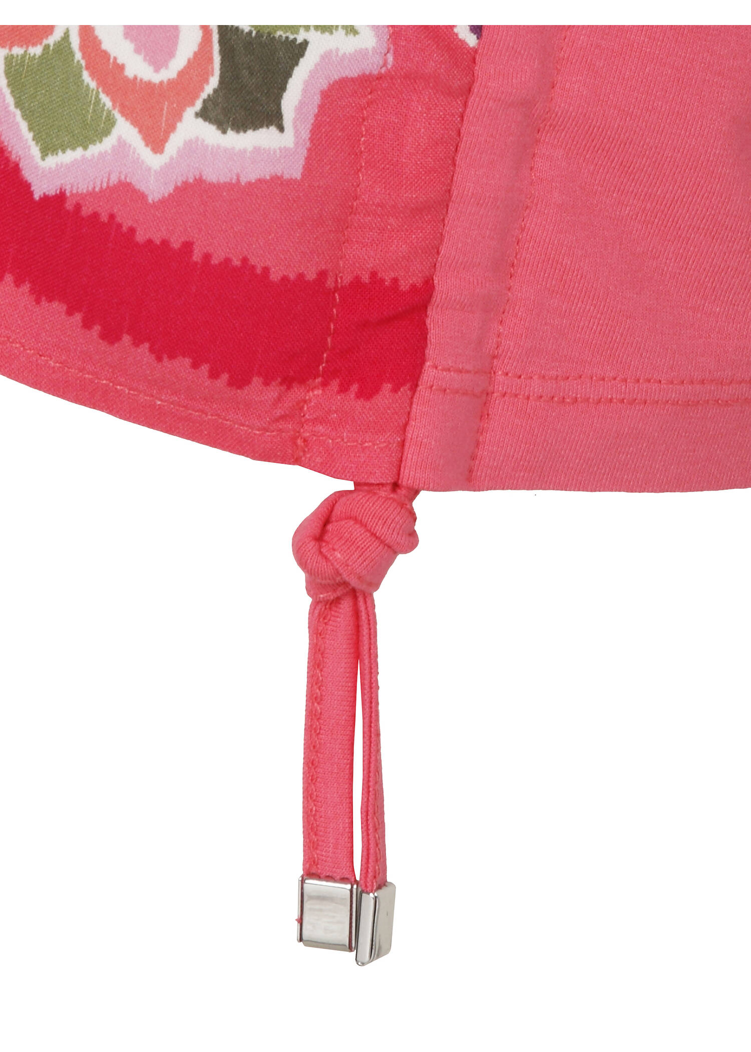 Print Blusenshirt mit einfarbigem Jersey-Rückteil /