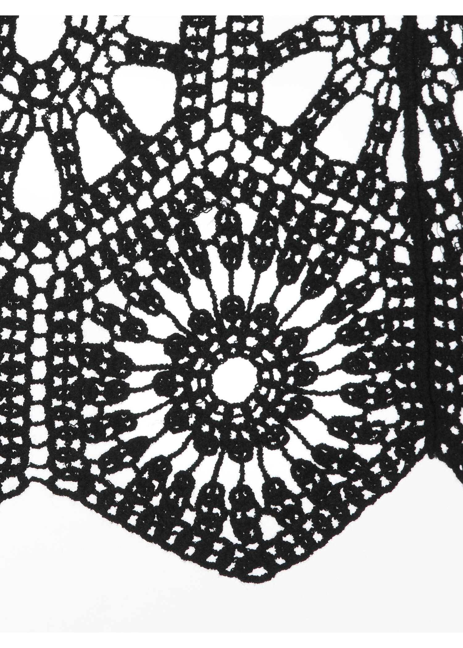 Feminine 3/4-Arm Ajour Baumwoll-Jacke / 