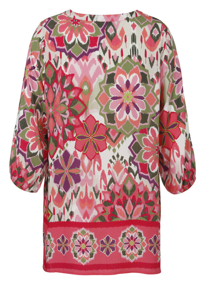 3/4-Arm-Print Tunika aus zarter Viskose / 