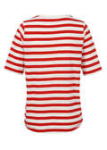Softes Baumwoll-Shirt mit Streifen und Letter-Print / 