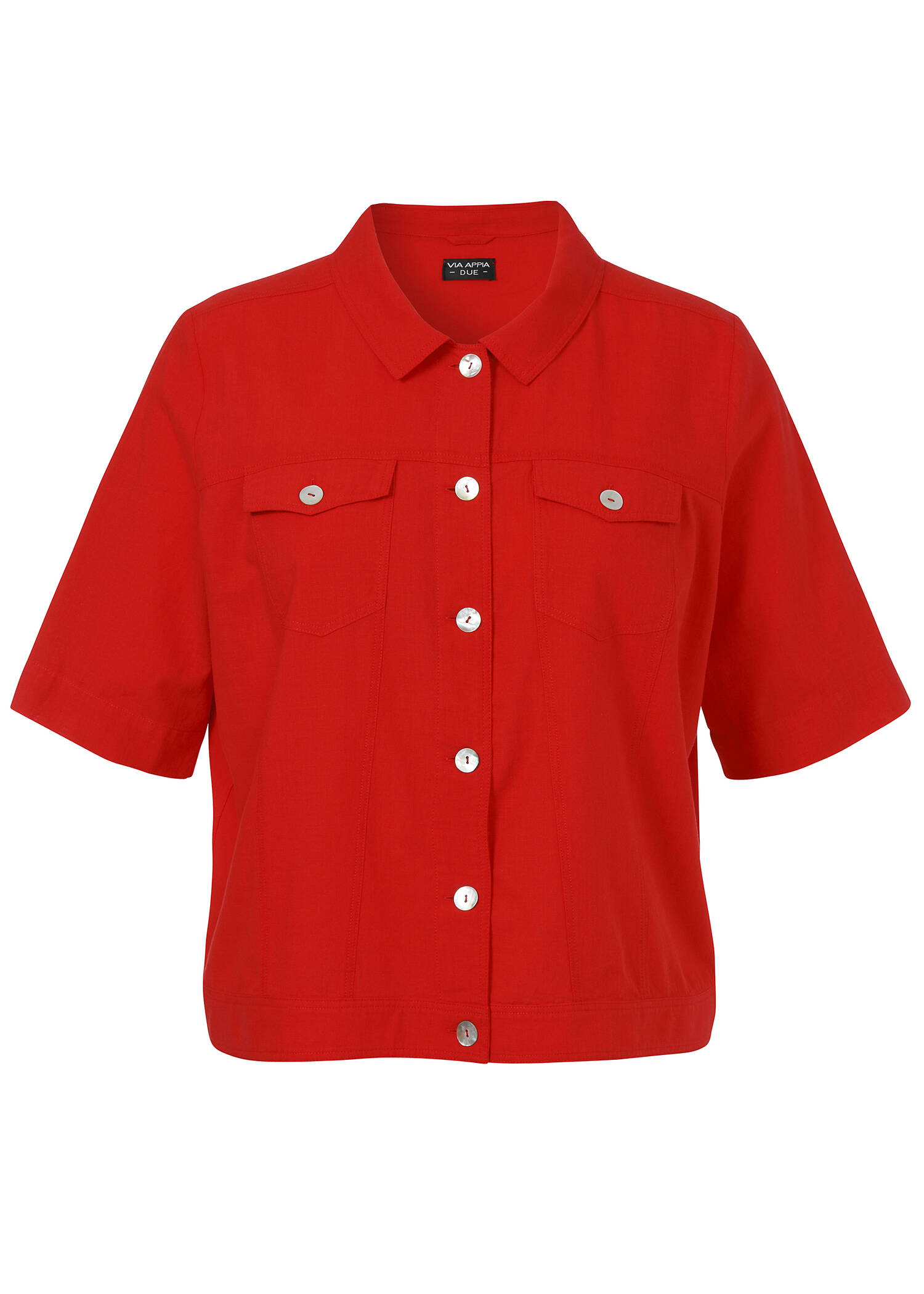 Kurze Kasten-Jacke aus zarter Baumwolle / 