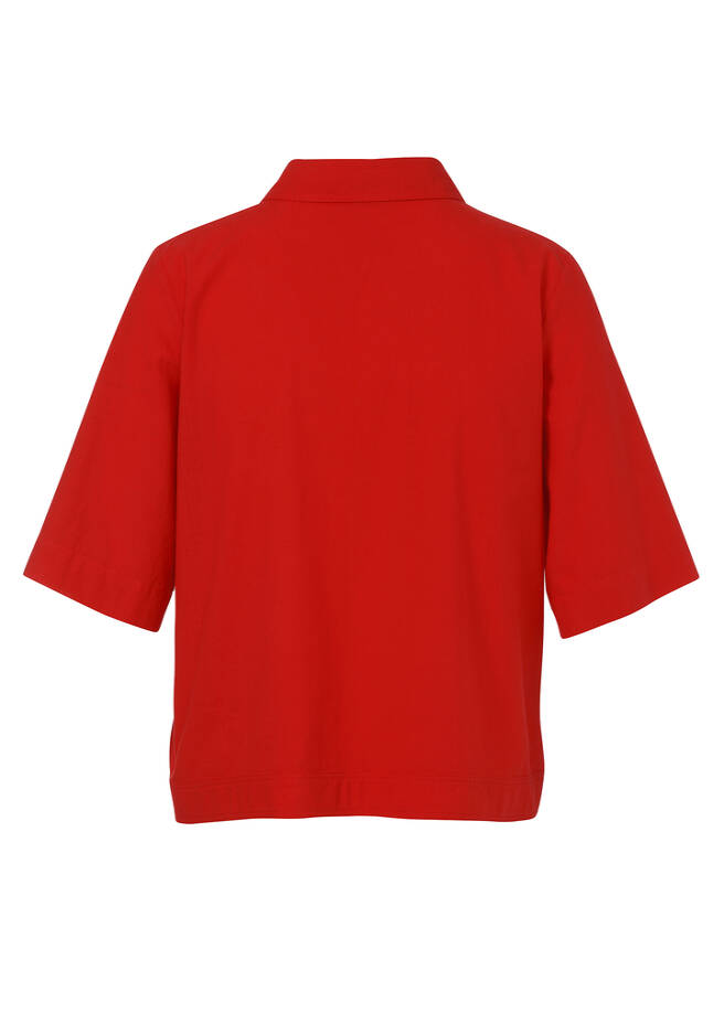 Kurze Kasten-Jacke aus zarter Baumwolle / 