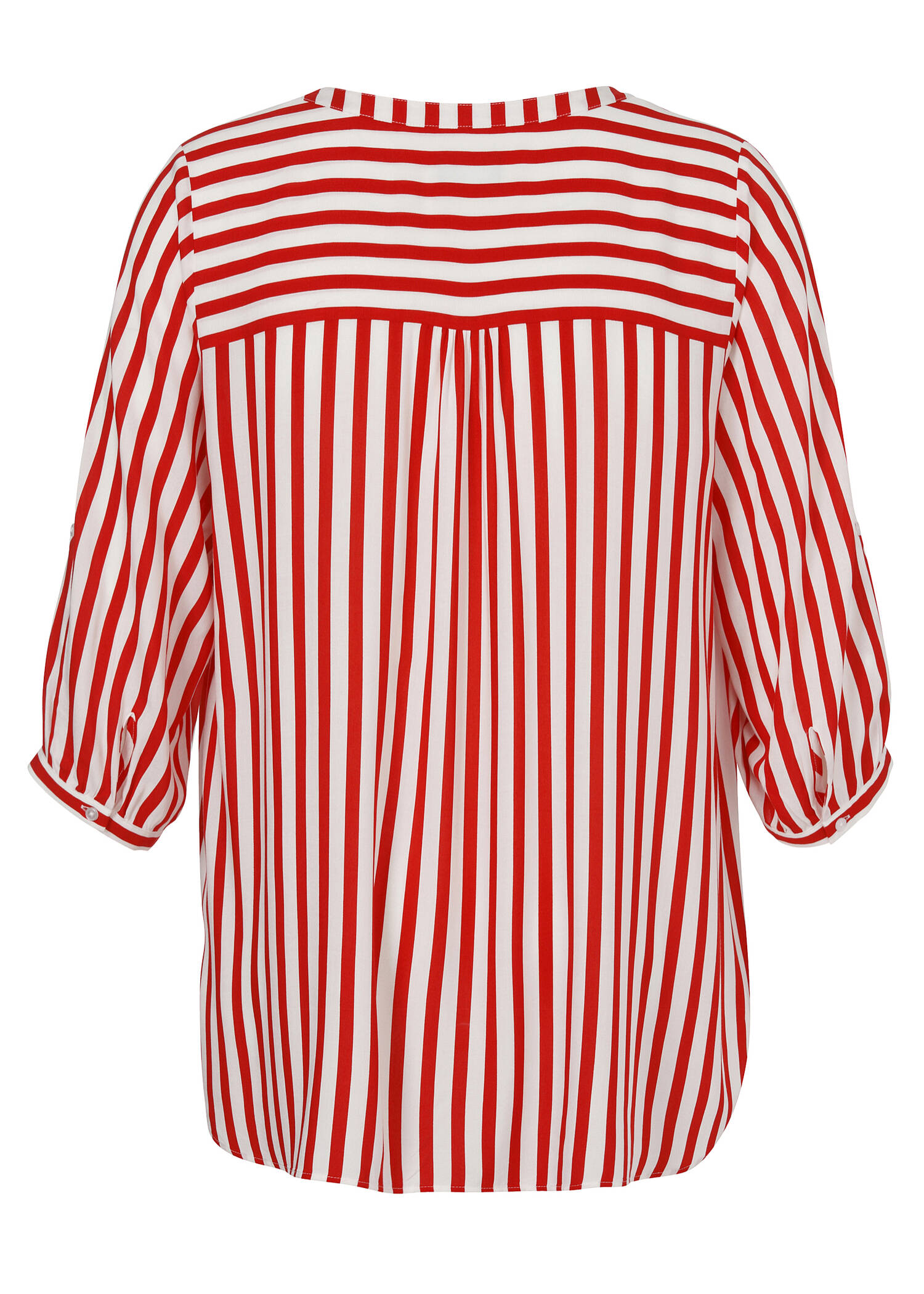 Längsgestreifte 3/4-Arm Viskose-Bluse /