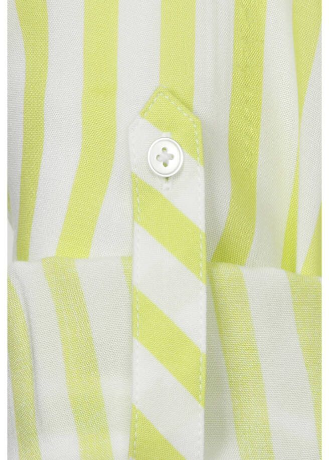 Längsgestreifte 3/4-Arm Viskose-Bluse / 