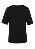 Viskose-Jersey Shirt mit geschmücktem Ausschnitt / 