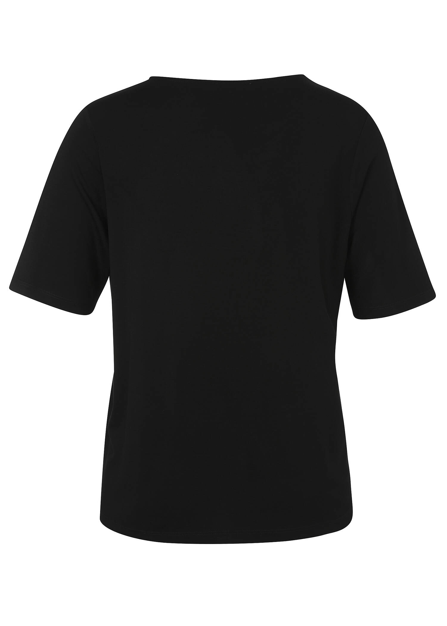 Viskose-Jersey Shirt mit geschmücktem Ausschnitt /