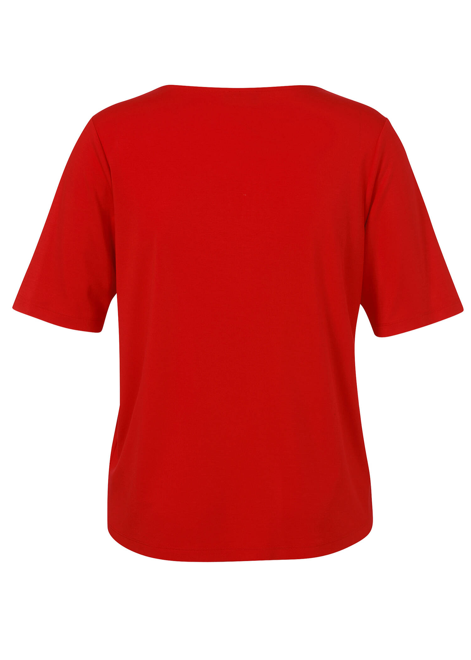 Viskose-Jersey Shirt mit geschmücktem Ausschnitt /