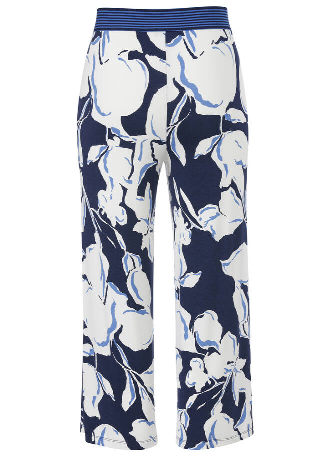 7/8 Print Schlupfhose Viskose-Jersey weites Bein / 