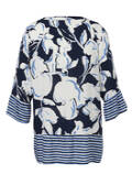 3/4 Arm Print Tunika aus zarter Viskose / 
