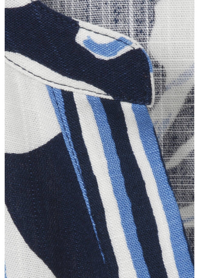 3/4 Arm Print Tunika aus zarter Viskose / 