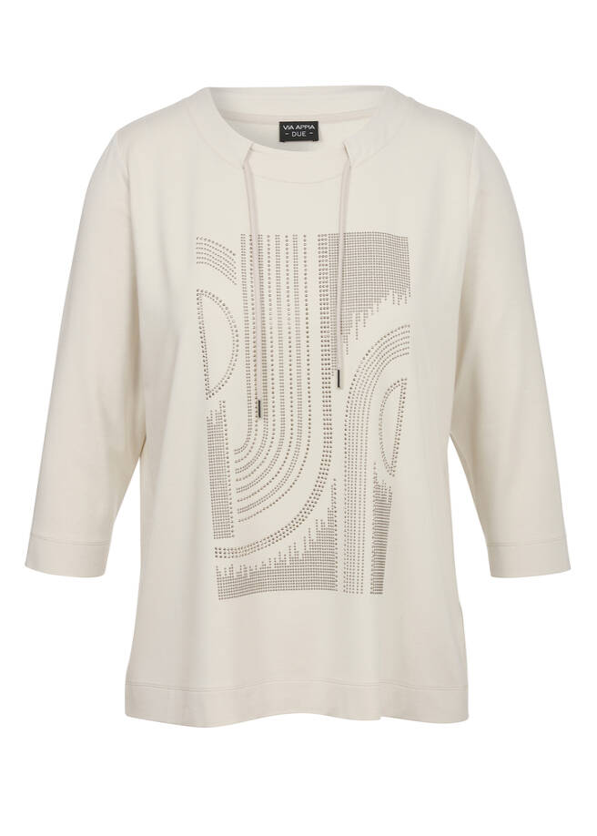 3/4 Arm Sweatshirt mit Front-Motiv / 