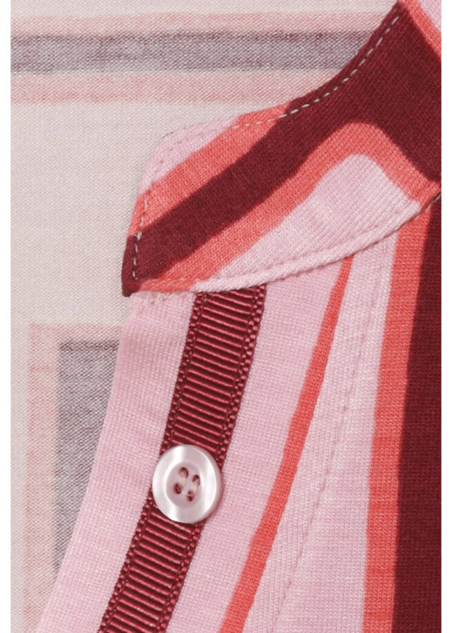 3/4-Arm Print-Shirt mit Gummizugsaum / 