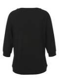 Schwarzes 3/4-Arm Shirt mit Motiv vorne / 