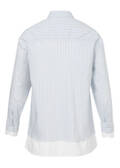 Edle Baumwoll-Stretch Bluse mit Streifen-Dessin / 