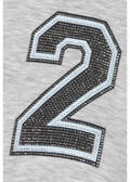 3/4- Arm Sweatshirt Sporty Deluxe Silber - Marine / 