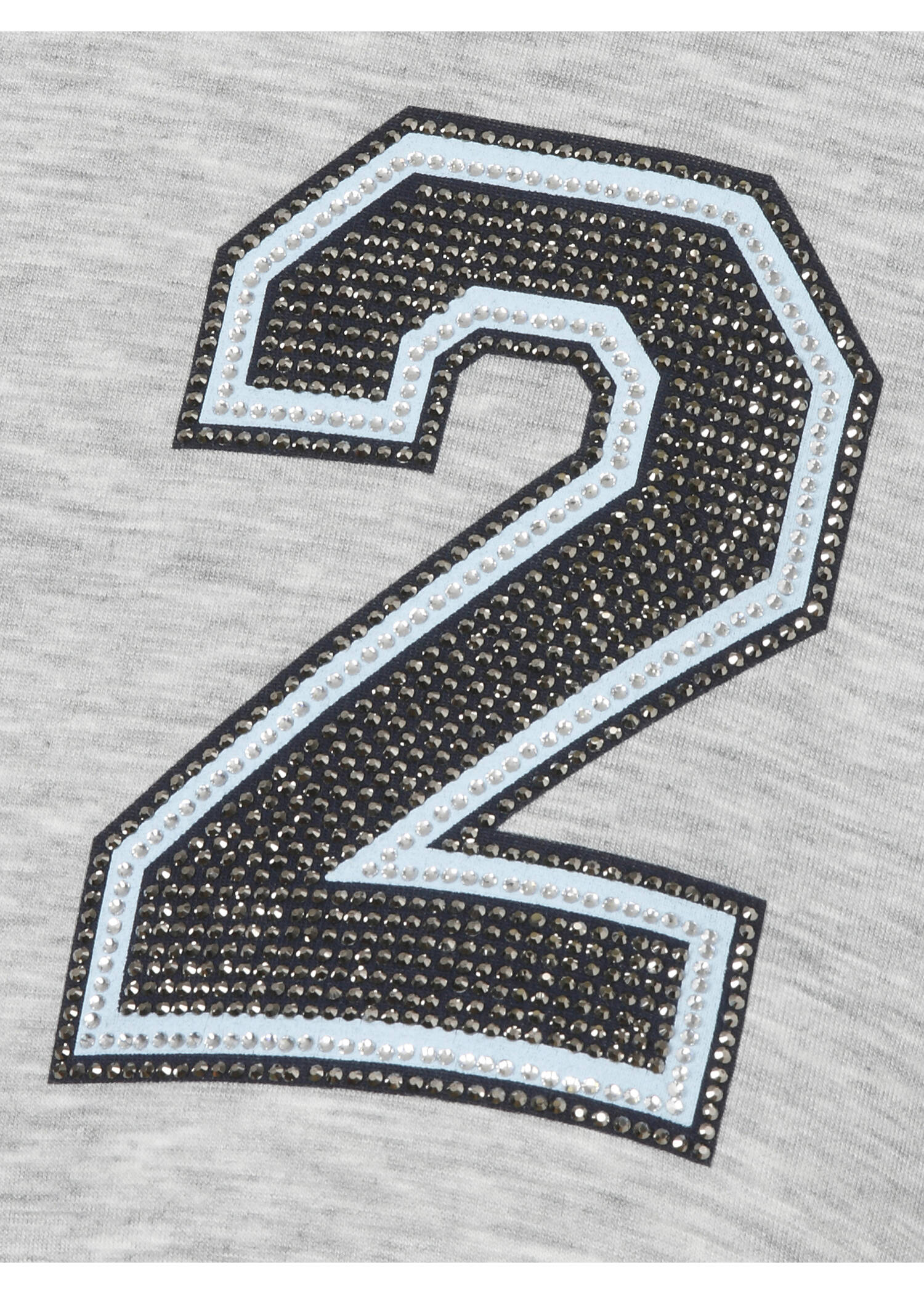 3/4- Arm Sweatshirt Sporty Deluxe Silber - Marine /