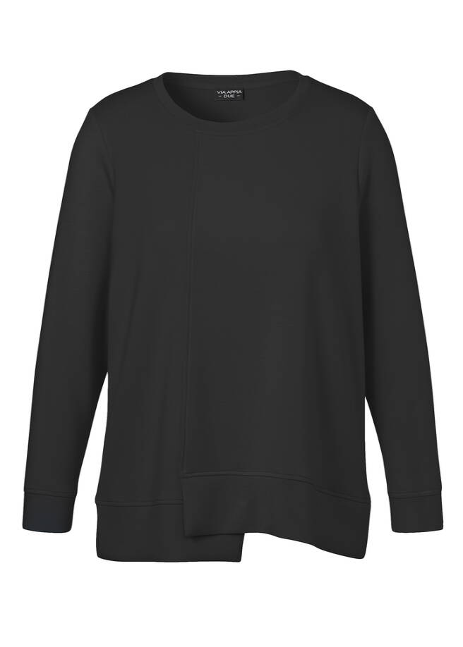 Softes Sweatshirt mit asymmetrischem Saum / 
