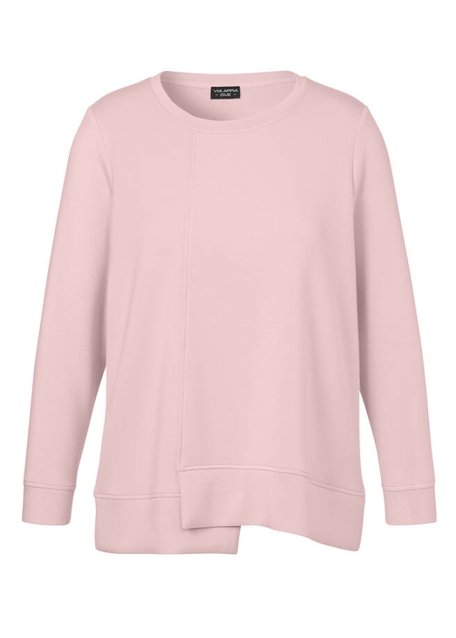 Softes Sweatshirt mit asymmetrischem Saum / 