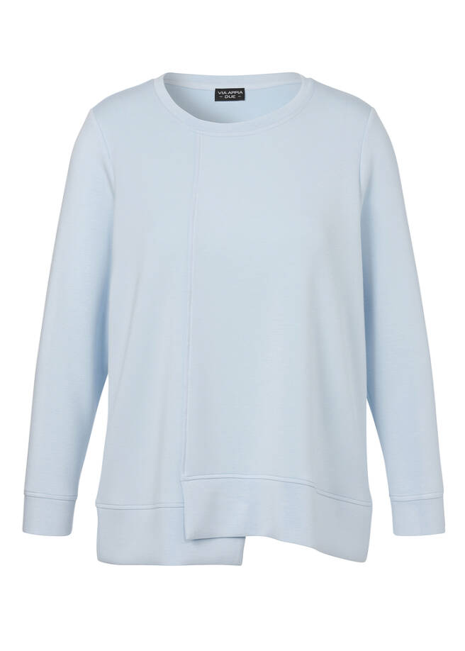 Softes Sweatshirt mit asymmetrischem Saum / 