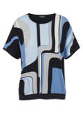 Viskose-Jersey Shirt Geometric Print / 