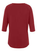 3/4-Arm Shirt Uni mit Ziernähten / 