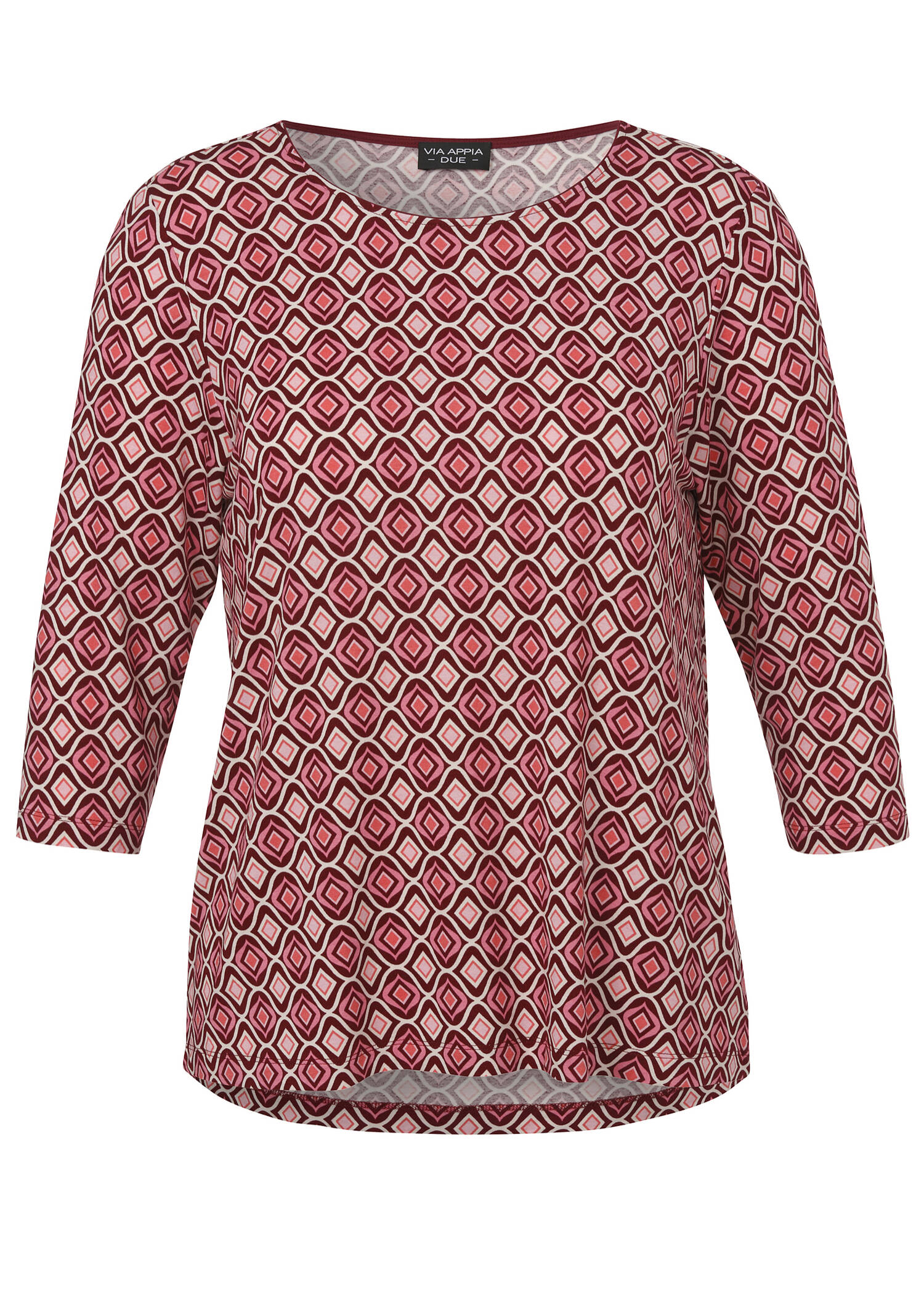 3/4-Arm Print Shirt /