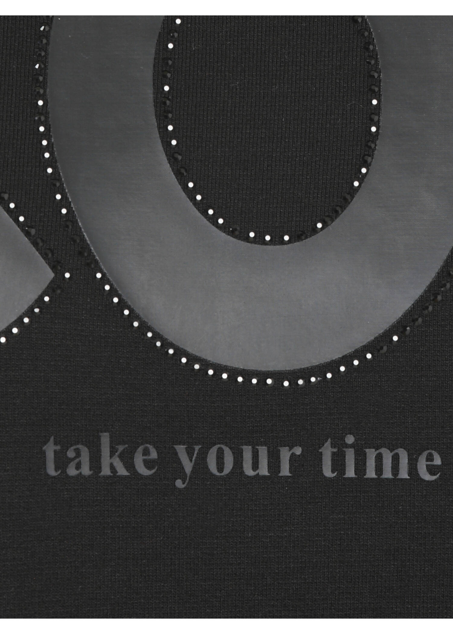 Chices Sweatshirt Schwarz mit Leo-Details /