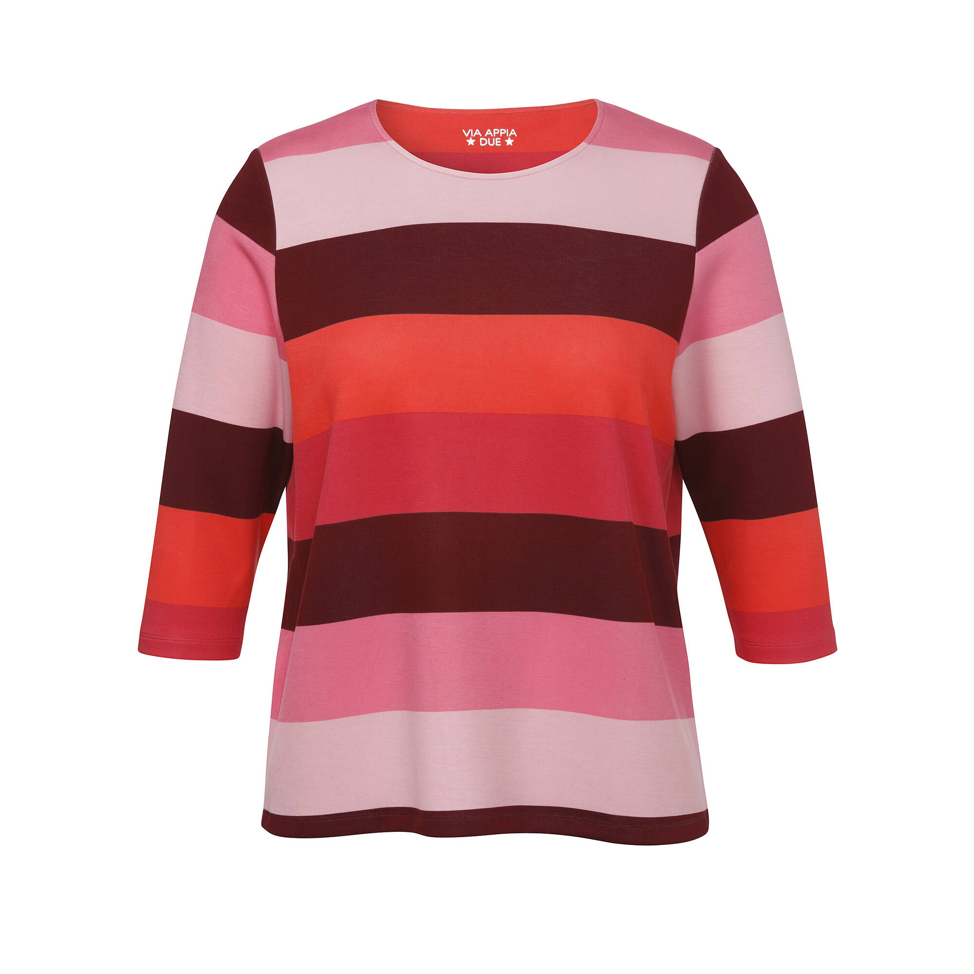 3/4-Arm Sweatshirt mit Blockstreifen 3/4-Arm Sweatshirt mit Blockstreifen