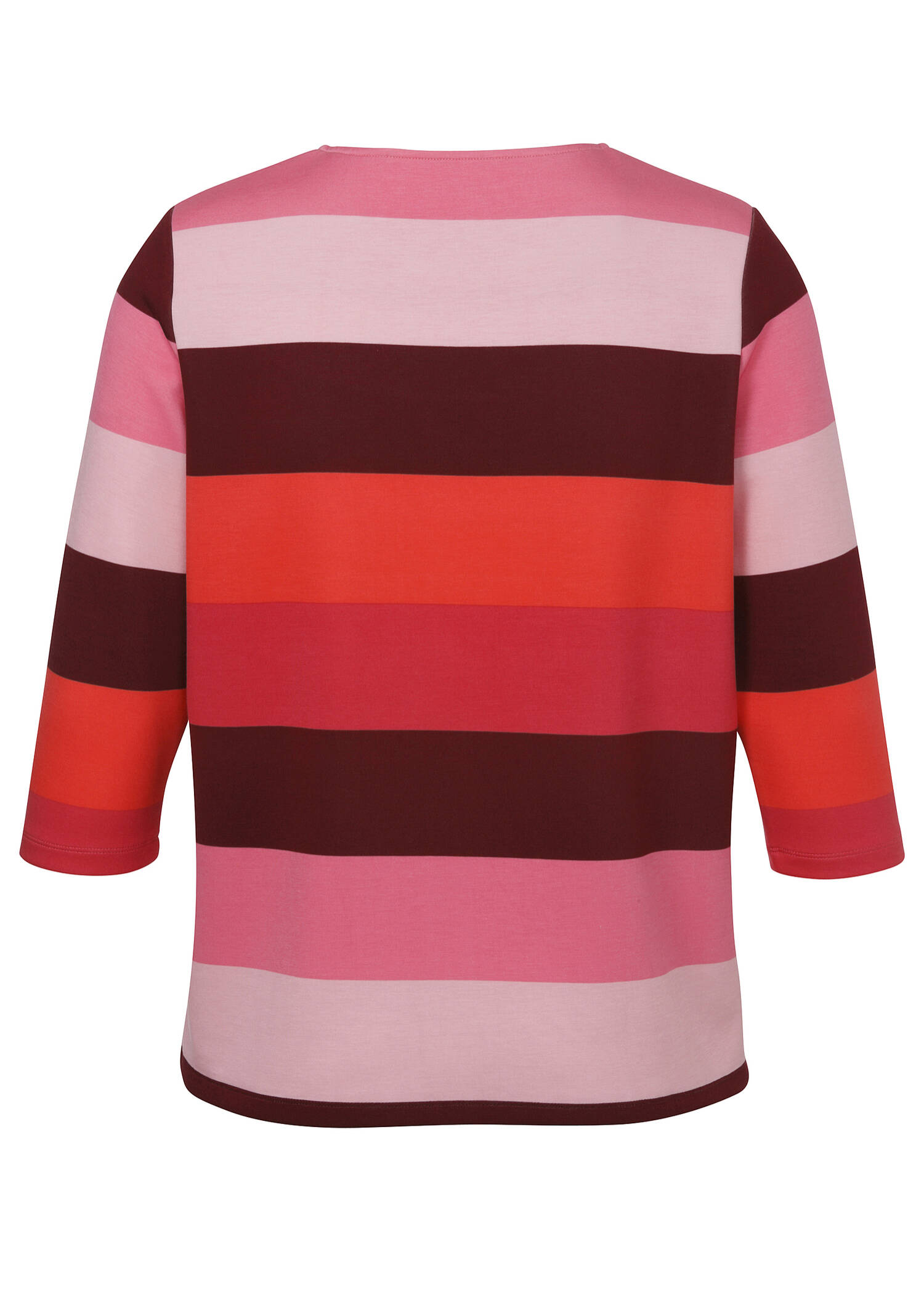 3/4-Arm Sweatshirt mit Blockstreifen /