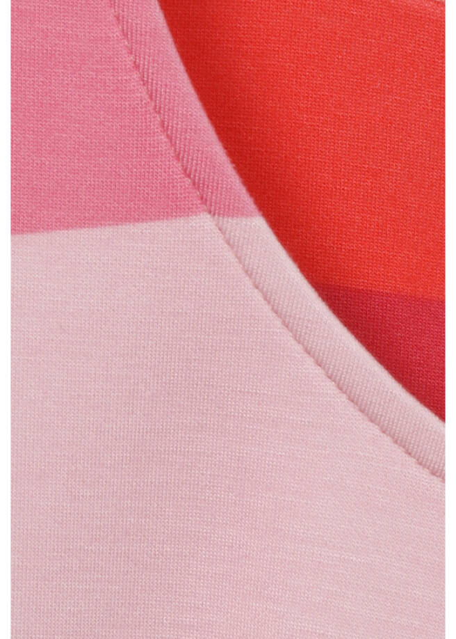 3/4-Arm Sweatshirt mit Blockstreifen /
