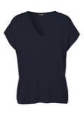 Klassischer Feinstrick Pullunder Marineblau / 