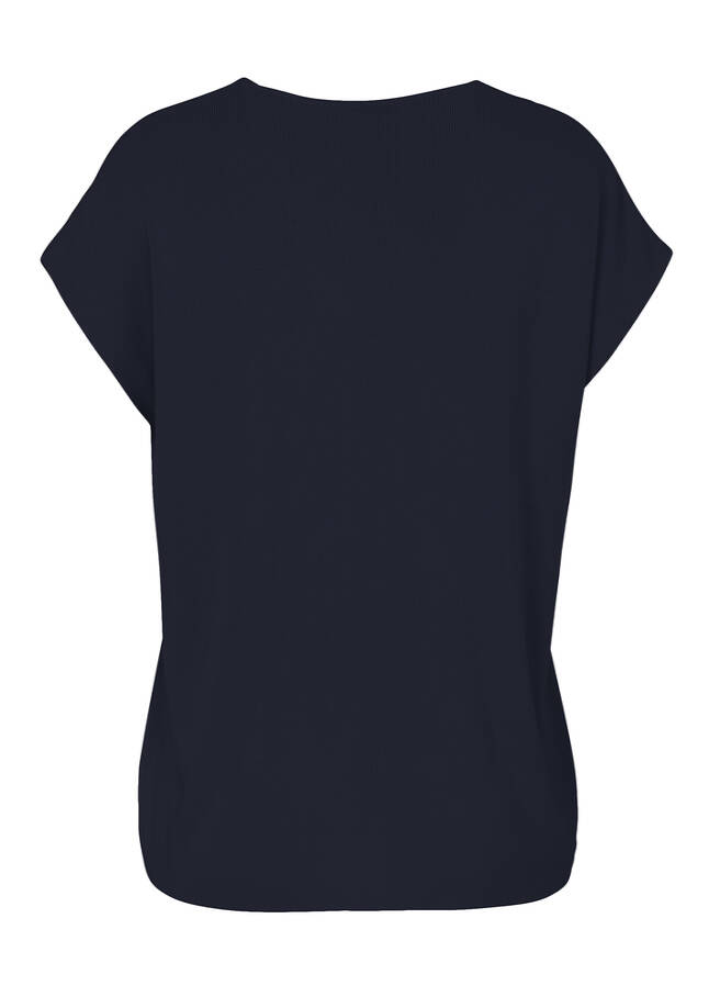 Klassischer Feinstrick Pullunder Marineblau / 