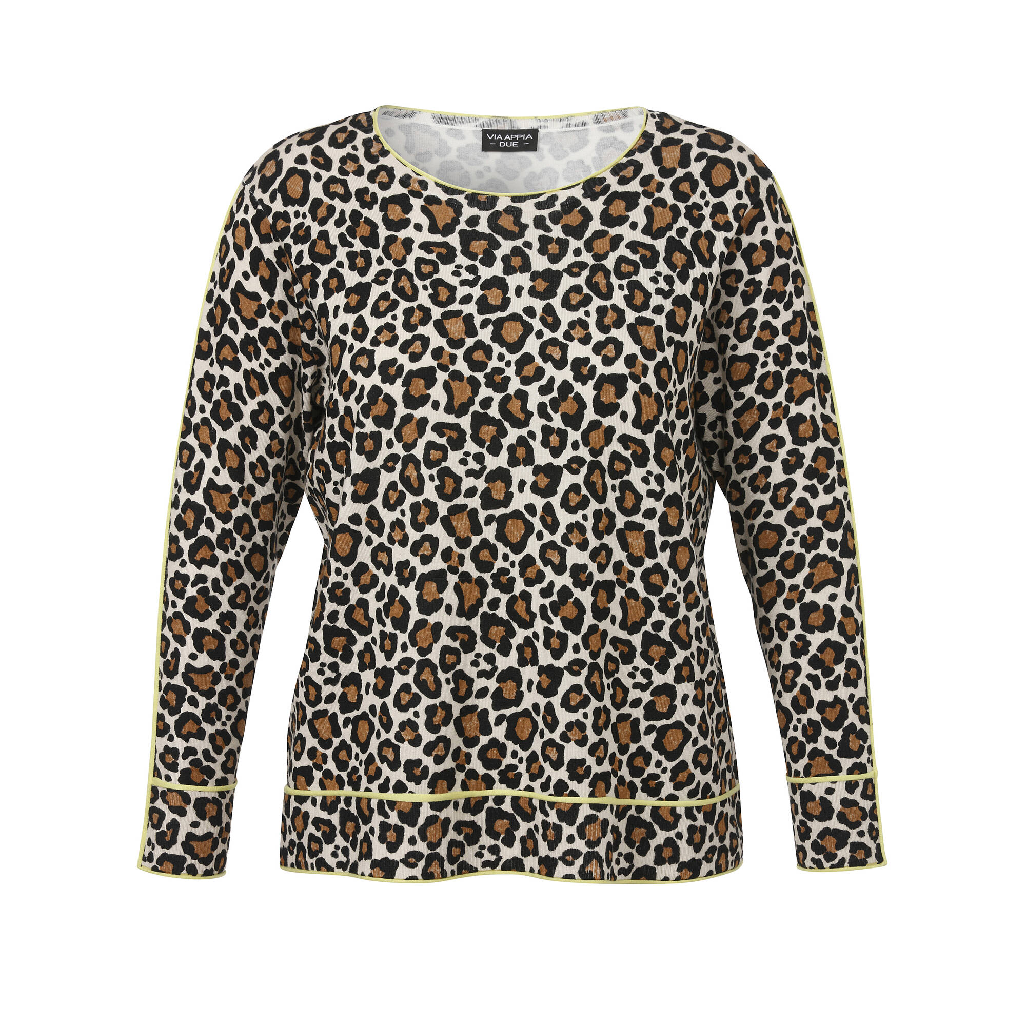 Edler Feinstrick-Pullover Leo-Print Edler Feinstrick-Pullover Leo-Print