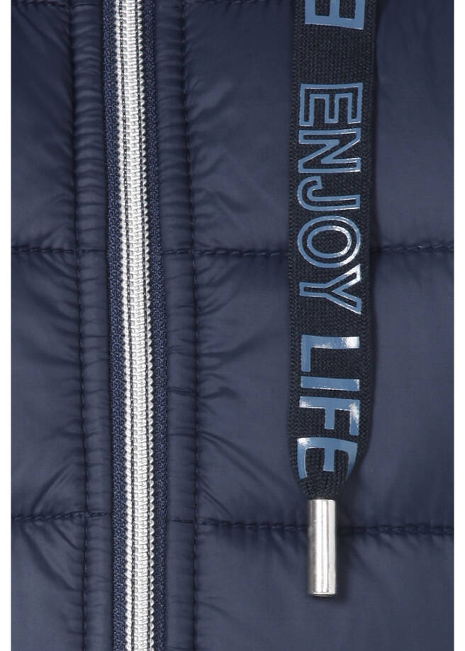 Wattierte Steppweste mit Zipper / 