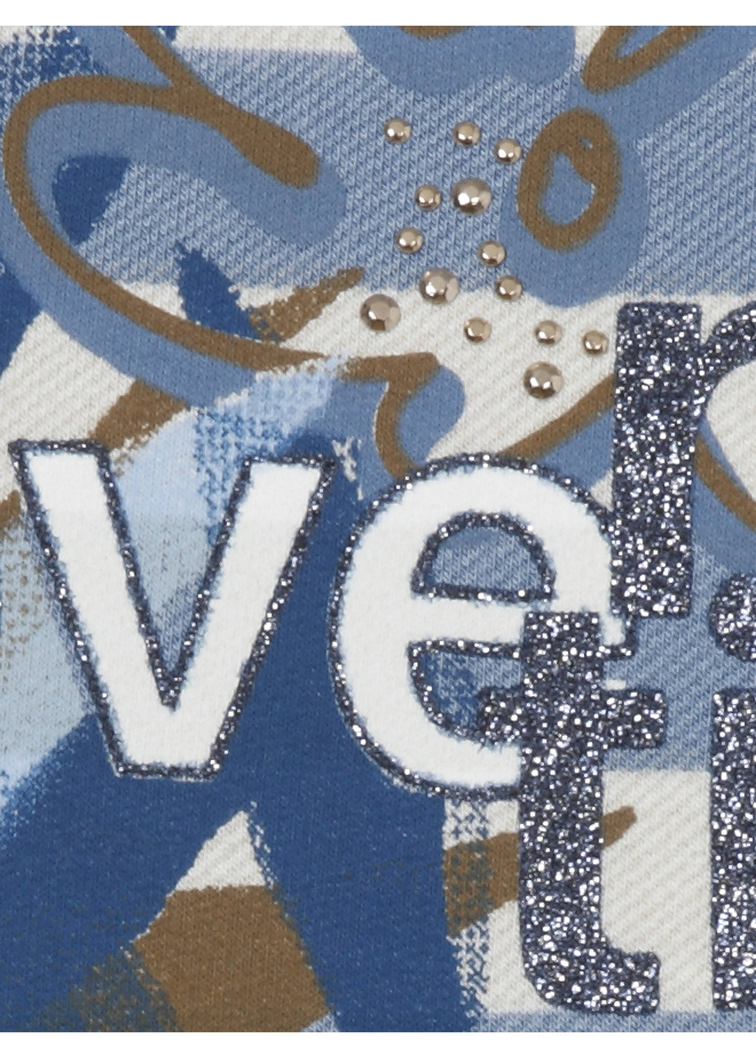 Geringeltes Sweatshirt mit Front-Motiv / 