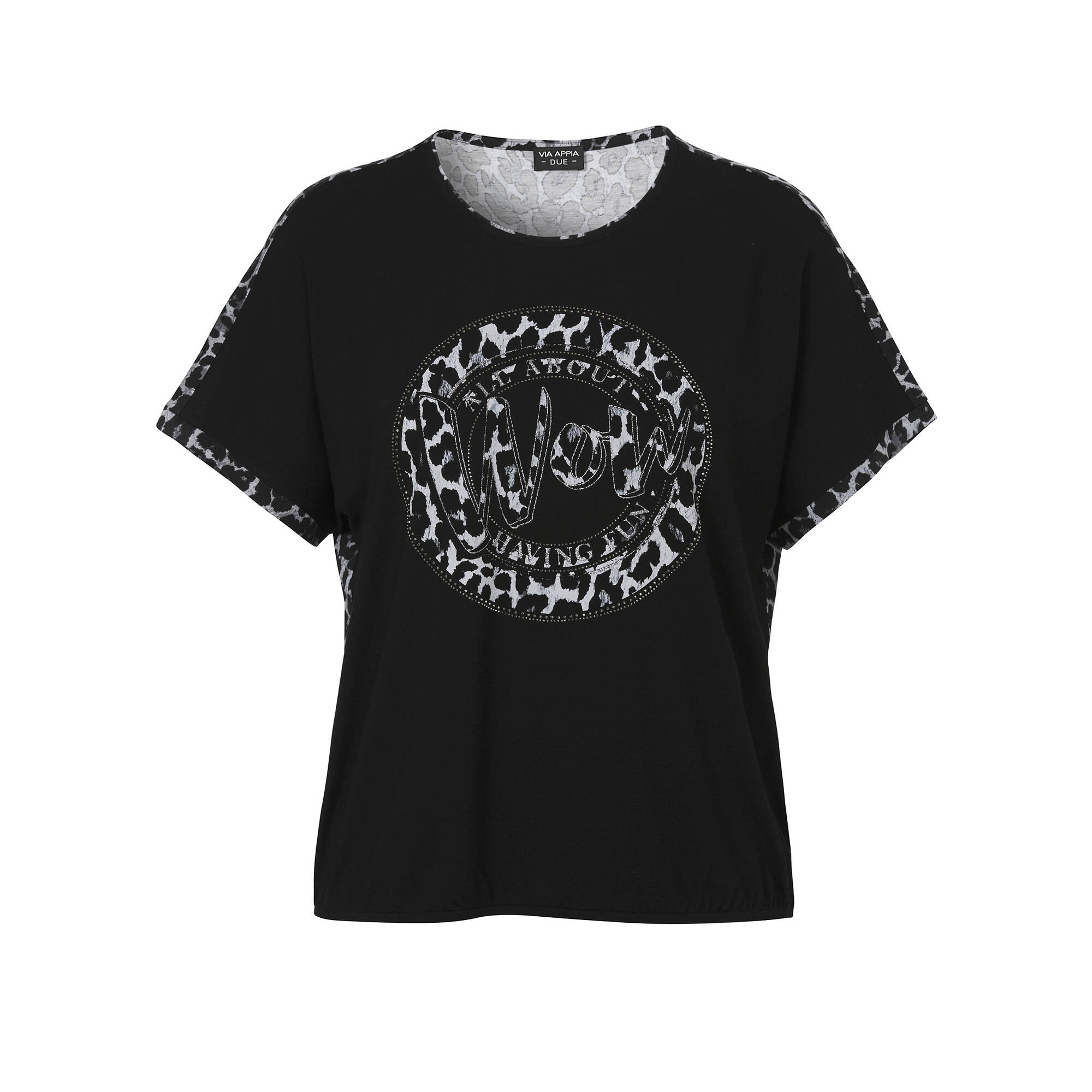 Schwarzes Shirt Mit Leo-Details-image