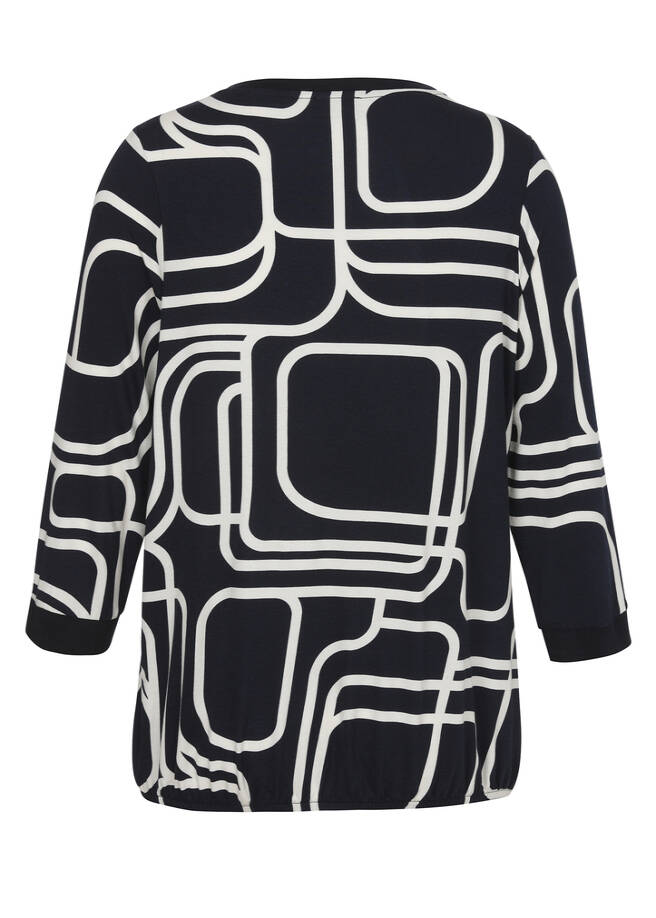  dunkelblau / creme Rückansicht