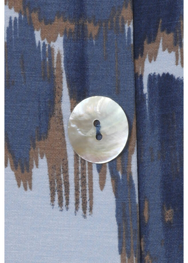 Stehkragen Sweatshirt mit Knöpfen im Rücken / 