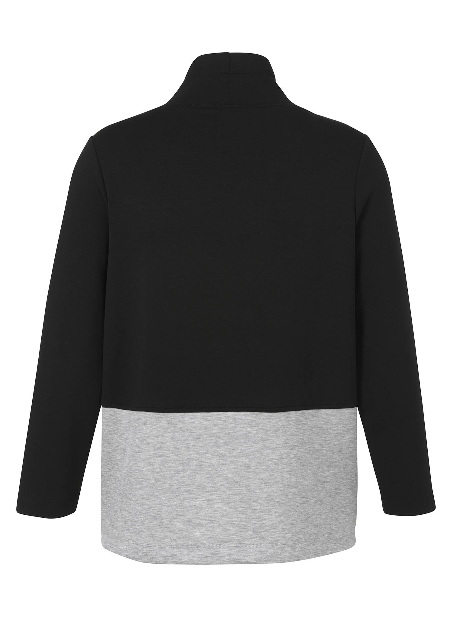 Sweatshirt Bicolor mit Motiv aus Silbersteinchen / 