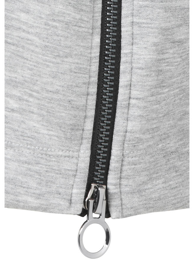 Sweatshirt Bicolor mit Motiv aus Silbersteinchen / 