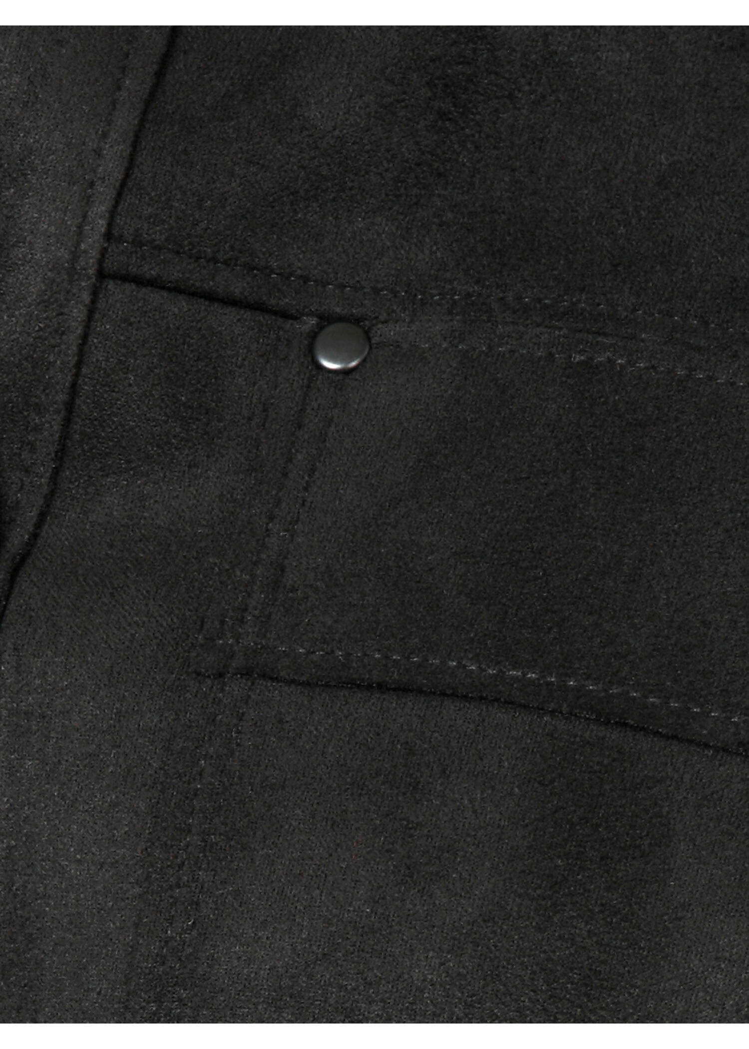 Jacke in Velours-Leder-Optik / 