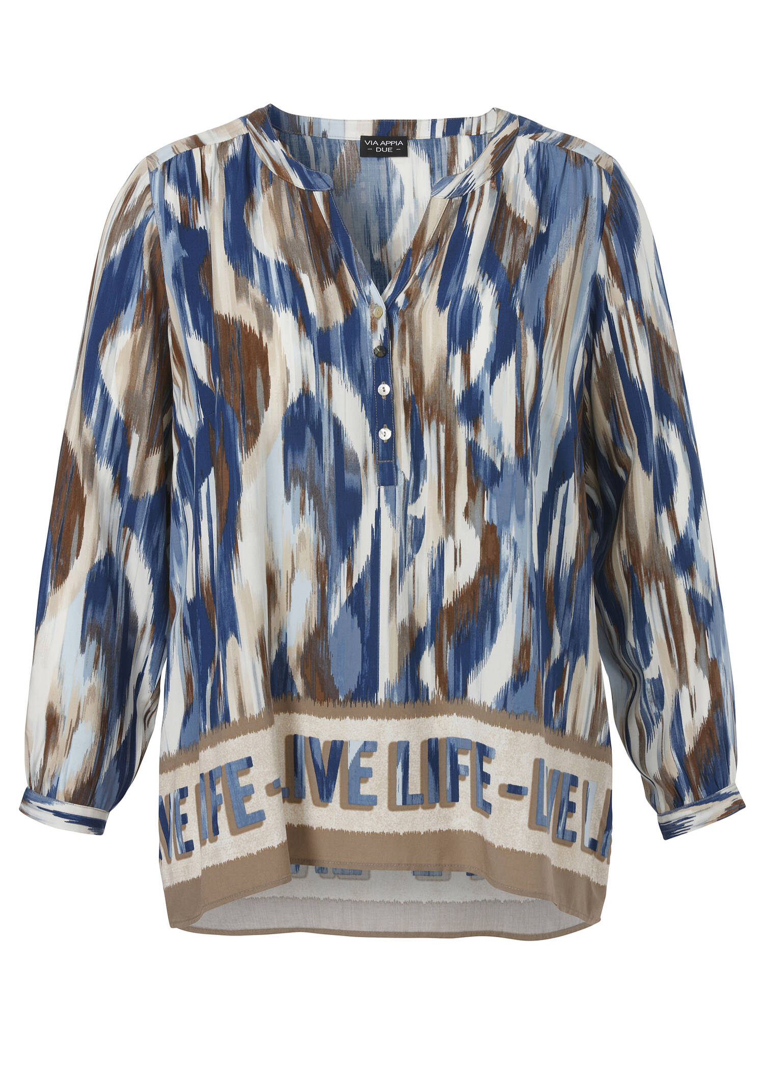 Viskose Schlupfbluse mit Allover-Print /