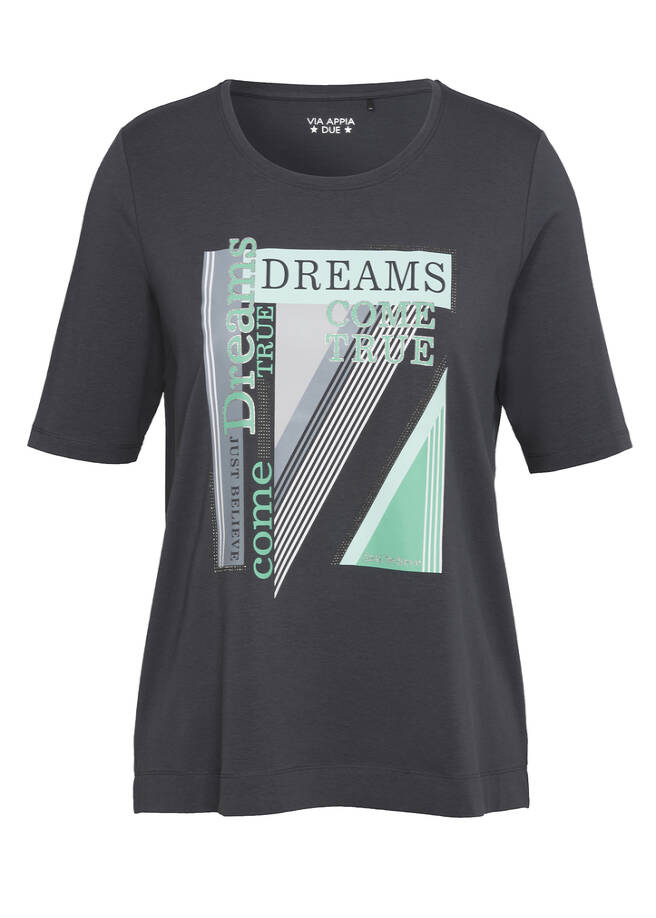 Softes T-Shirt mit Front-Motiv blei multicolor Frontansicht