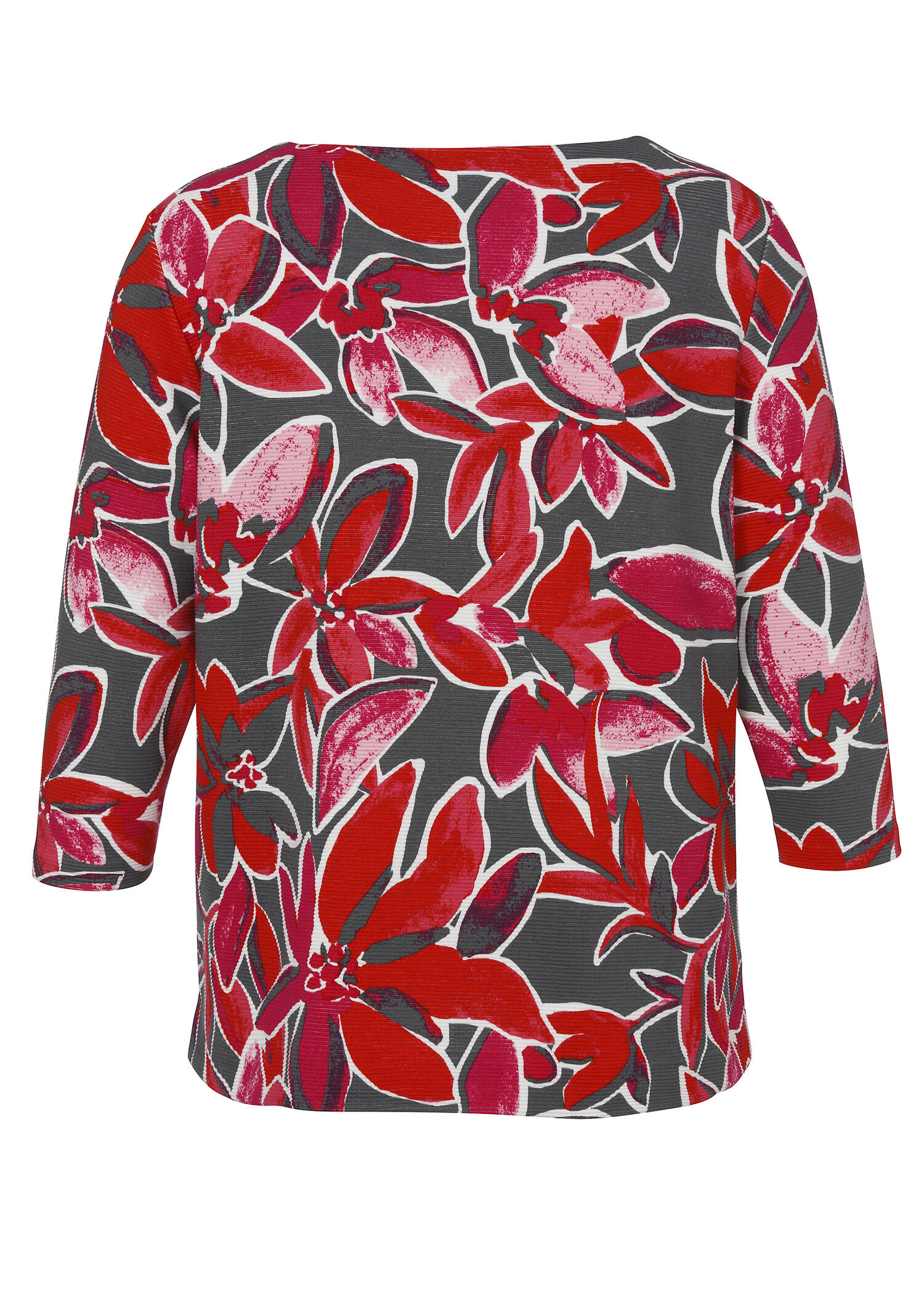 3/4-Arm-Sweatshirt mit floralem Print /