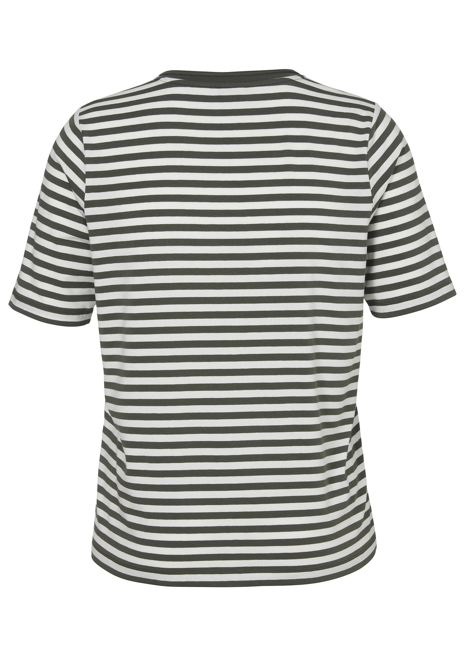 Softes Ringel-T-Shirt mit V-Ausschnitt /