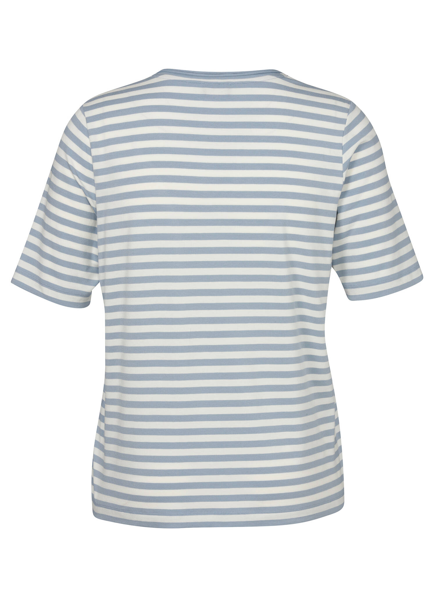 Softes Ringel-T-Shirt mit V-Ausschnitt / 